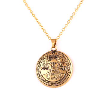 Link Chain Great Archangel God METATRON Talisman in Gold SOLOMON Pentacle Pendant necklace