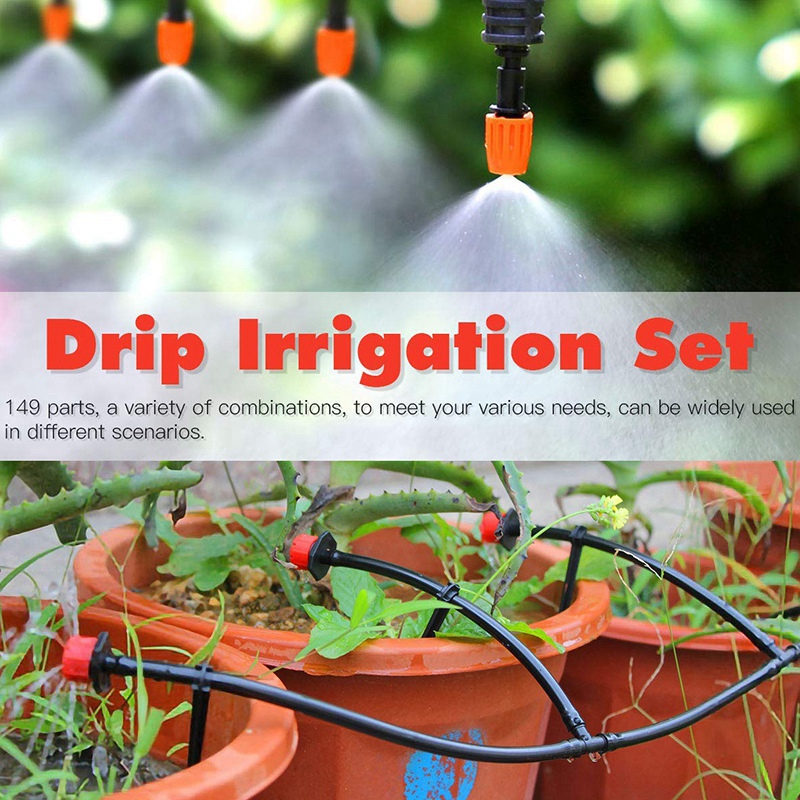 Newest Garden Automatic Drip Irrigation Set,30M Adjustable Mini DIY Irrigation Kit,1/4 inch Heavy Duty Tube Watering Kit for Pat