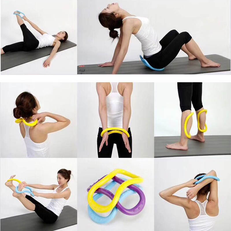 24*13*7cm Yoga Circle Yoga Stretch Ring Home Women Fitness Equipment Fascia Massage Workout Pilates Bodybuilding Exercise
