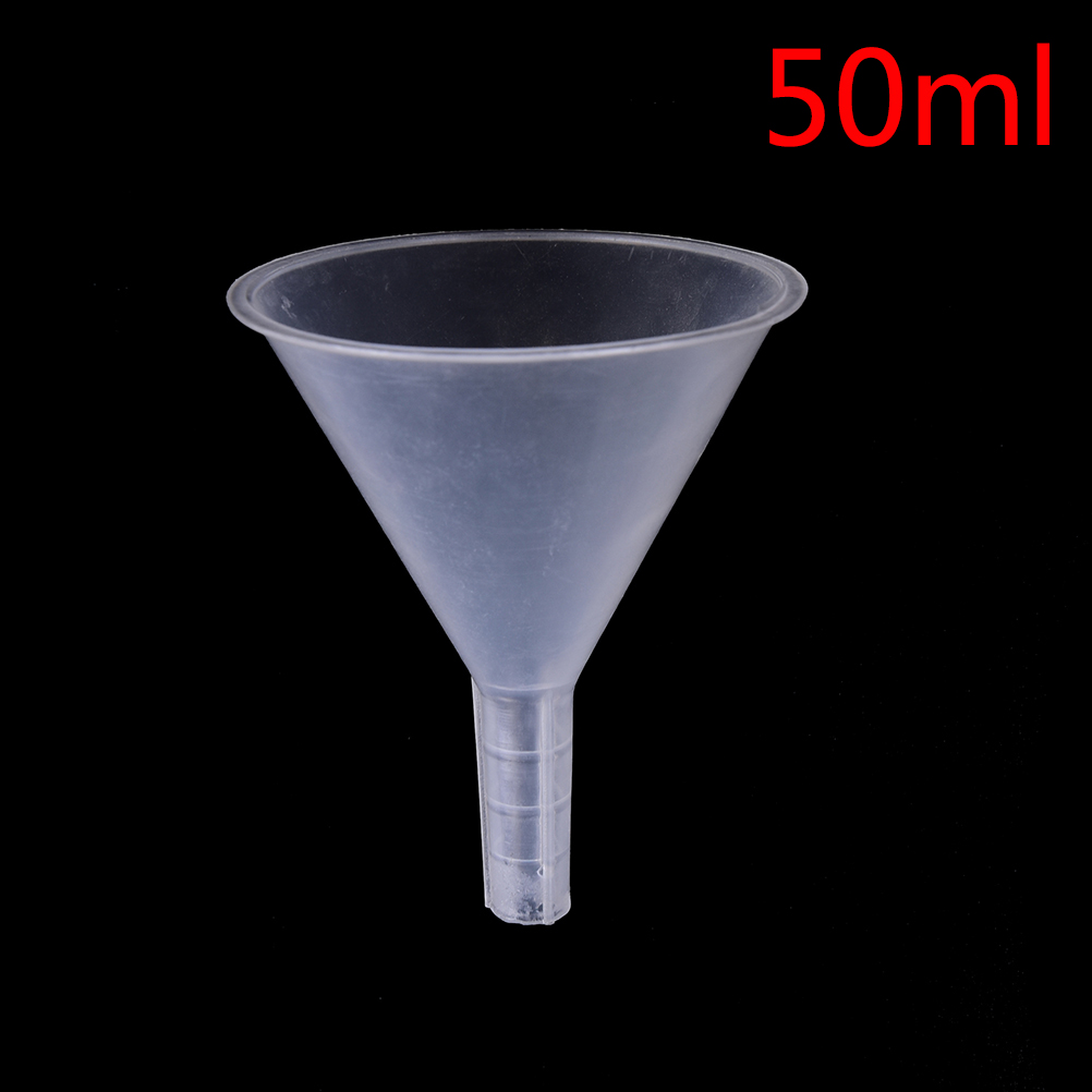 White Plastic Filter Funnel 1Pcs 1/2" 50ml Mini and clear Mouth Dia Laboratory transfer perfume