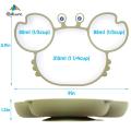 Qshare Silicone Baby Dishes for Children's Tableware Plate Non-slip Baby Feeding Bowl BPA Free