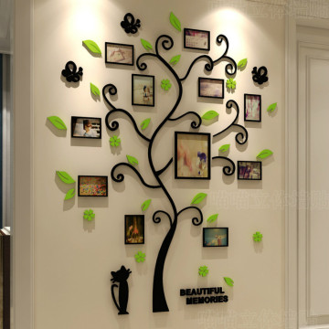 Photo Frame Tree Yakeli 3D Crystal Stereo Wall Stickers Living Room Bedroom TV Background Xuan Study Children's Room
