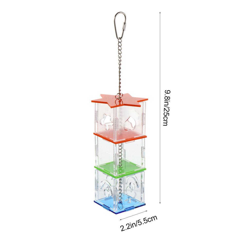 Parrot Hanging Foraging Feeder Acrylic Food Holder Training Pet Pet Supply