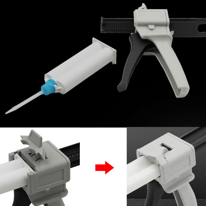 2:1/1:1 Universal Glue Gun 50ml Two Component AB Epoxy Sealant Glue Gun Applicator Glue Adhensive Squeeze Manual Caulking Gun Di