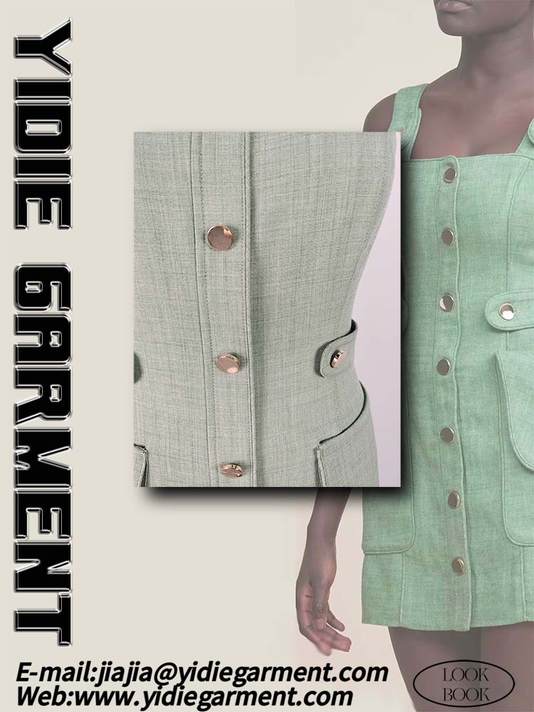 Front Pinafore Overall Dress