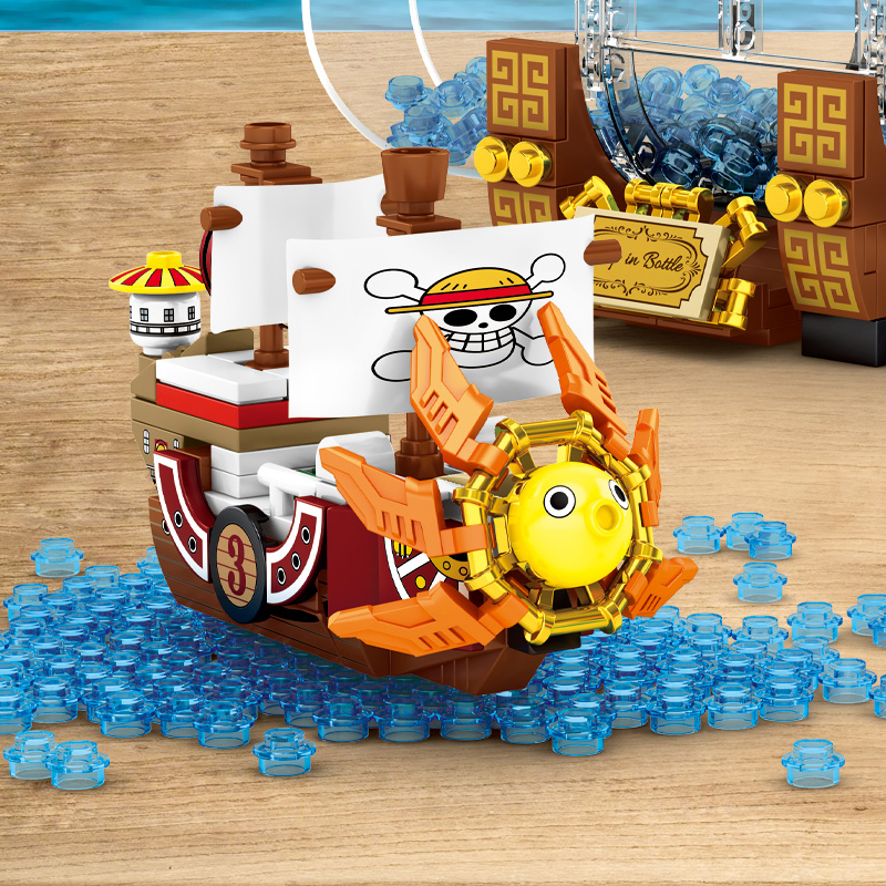 568pcs Thousand Sunny Ship Luffy Ideas Creator Series One Piece Boat Building Blocks Bricks Children Toys For Kids Gifts