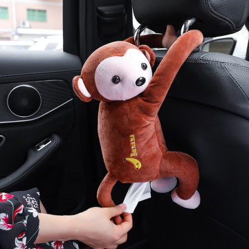 Creative Cartoon Monkey Home Office Car Hanging Paper Napkin Tissue Box Cover Holder Portable Paper Box #BL5