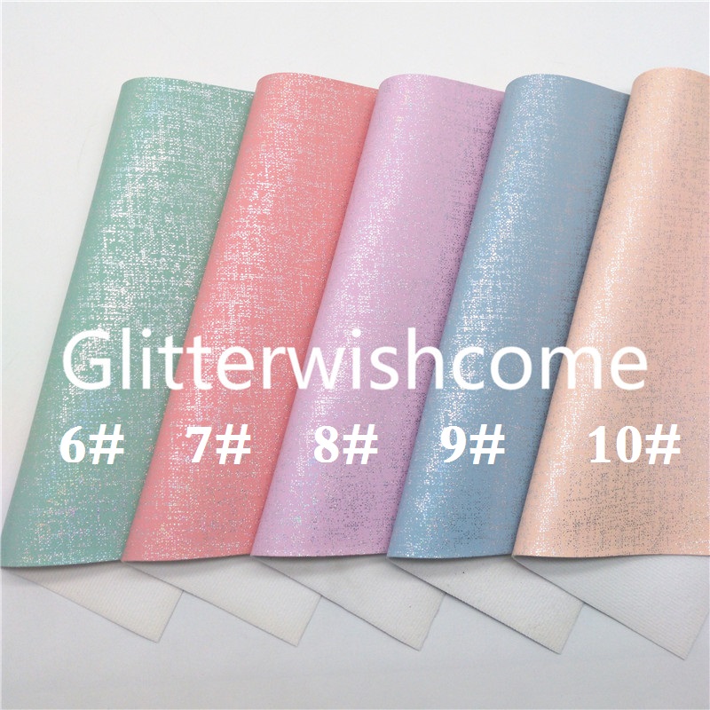 Glitterwishcome 21X29CM A4 Size Vinyl For Bows Metallic Synthetic Leather Fabric Faux Leather Sheets for Bows, GM816A