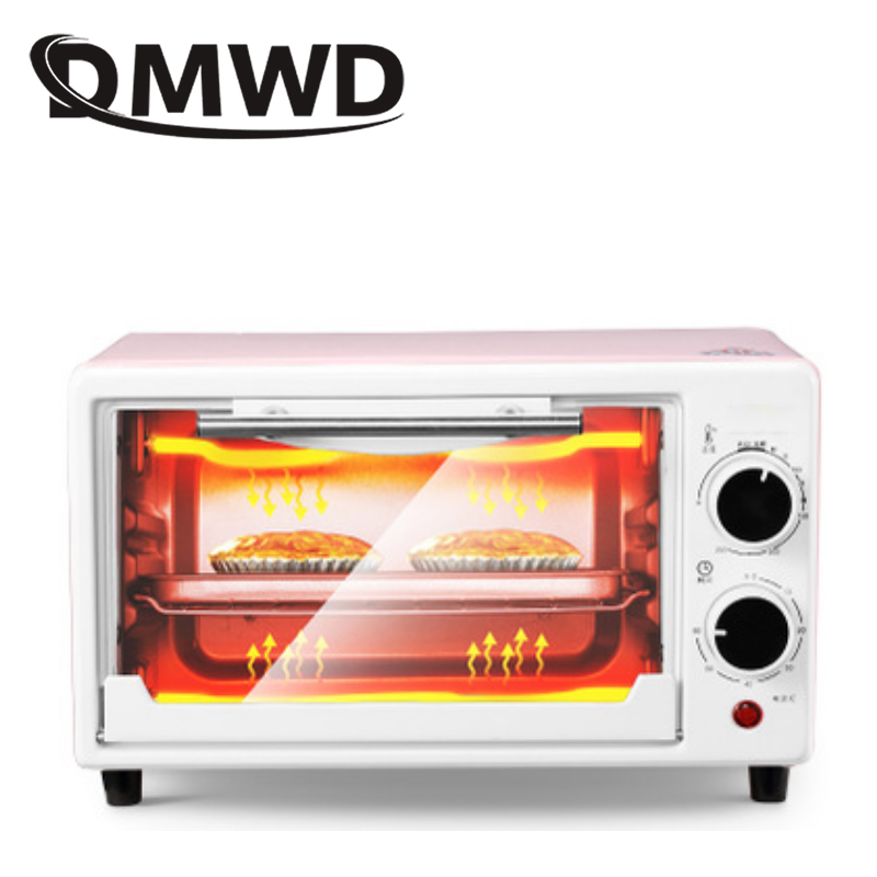 DMWD 10L Mini Intelligent Electric Oven Multi-function Automatic Timing Baking Cake Bread Pizza Baking Machine Toaster EU US