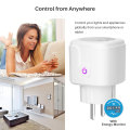 Wifi Smart Plug Socket EU 16A Power Monitor Timing Function Smart Life APP Control Work With Alexa Google Assistant 100-240V