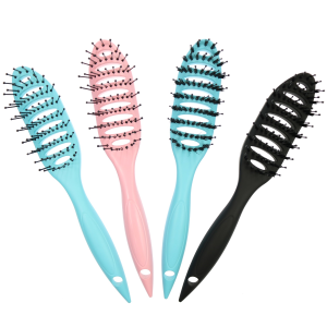 Colorful Curved Sharp Tail Hair Brush for Waves