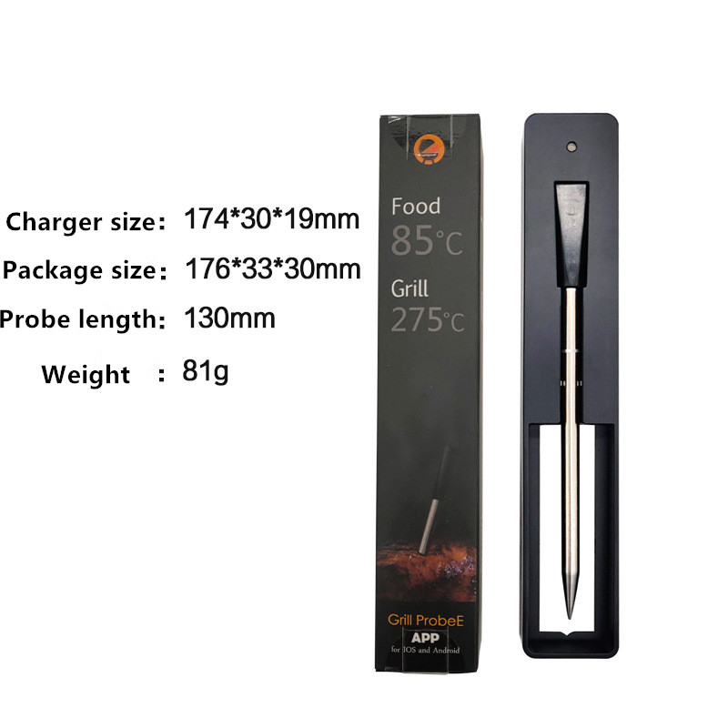 Real wireless oven thermometer digital bbq meat kitchen thermometer with chargeable battery
