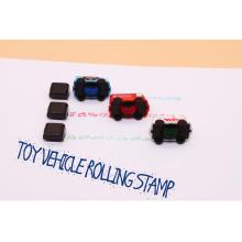 Car shape Self-inking roller stamp for children's toy