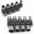 9Pcs 1/4" Hex Shank Power Nut Driver Drill Bit Socket Wrench Screw 5-13mm Nut Driver Set Socket Adapter