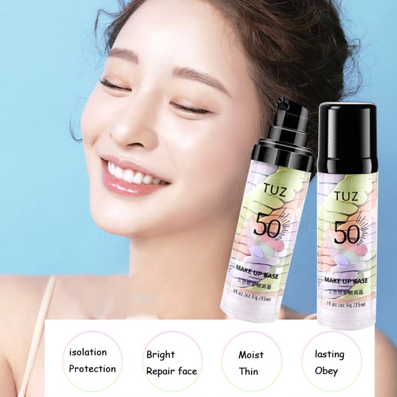 Moisturizing Bright Skin Foundation Primer Base Makeup Concealer Liquid Three-color Mixed Isolation Lotion Fill Pores