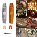 4pcs/5pcs Bike Bicycle Spoke Reflector Safety Warning Light Safety Wheel Rim Reflective Mount Lamp Vintage Clip Tube Reflector