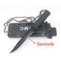 Portable Mini Necklace Blade Fruit Knife Camp Outdoor Hike Edc Pocket Self Hunt Survive Defense box letter package open opener