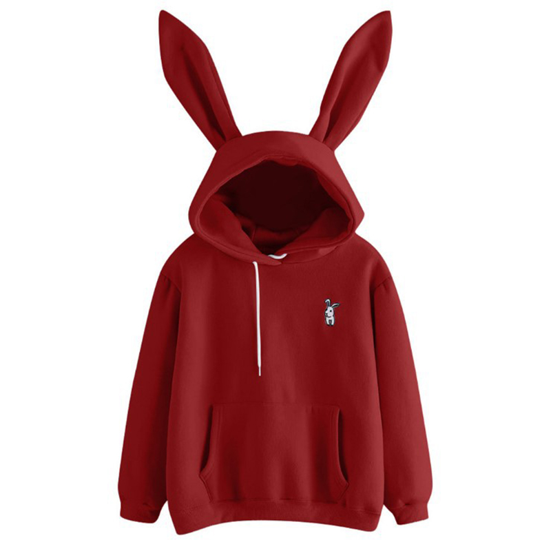 Brand Women Rabbit Ears Hoodie Sweatshirt Winter Japanese Fashion 2020 Oversize Ladies Pullovers Sudadera Mujer Hooded Jacket