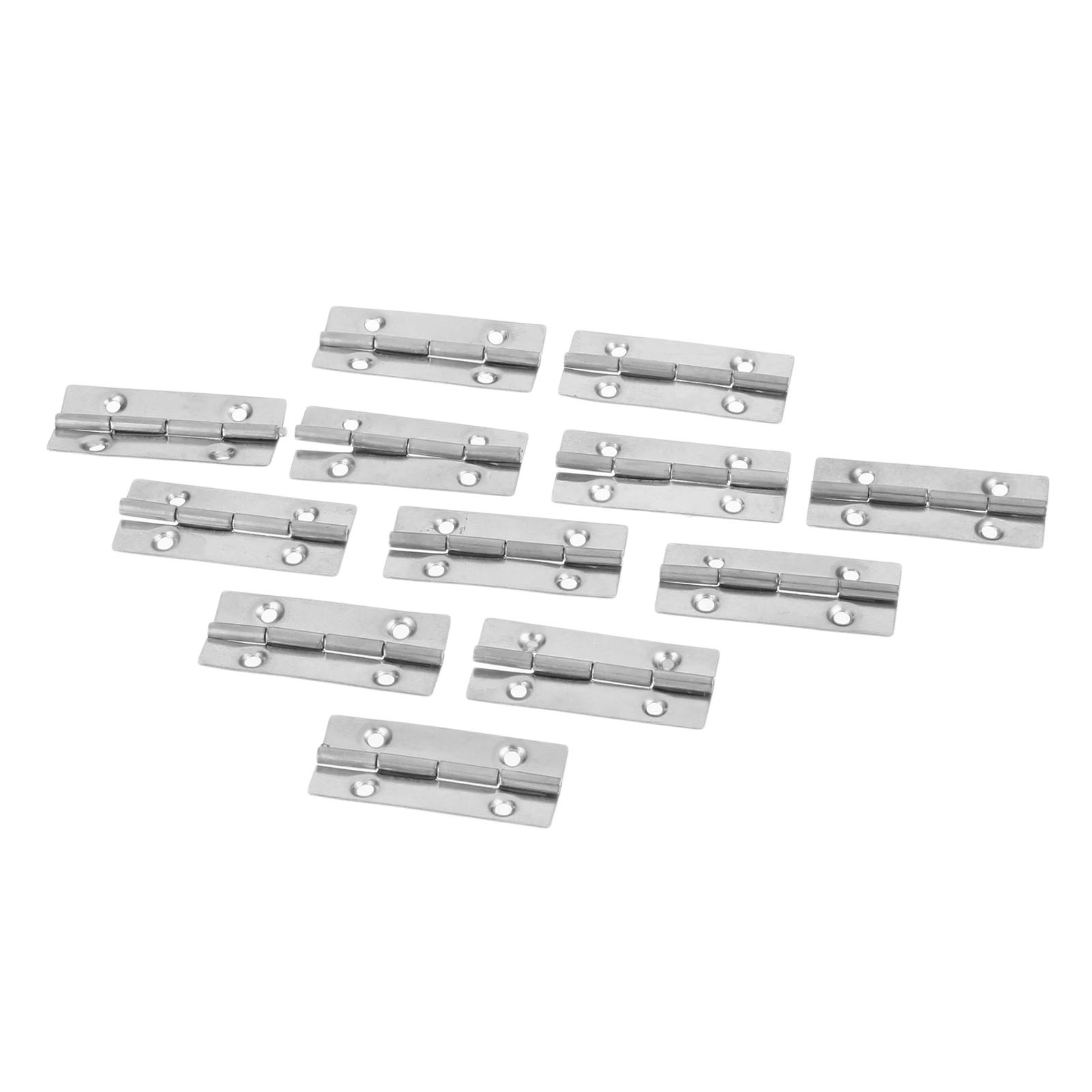 DRELD 12PCS 15*35mm Mini Cabinet Drawer Butt Hinge for Furniture Kitchen Window Door Small Hinge With Screws Furniture Fittings