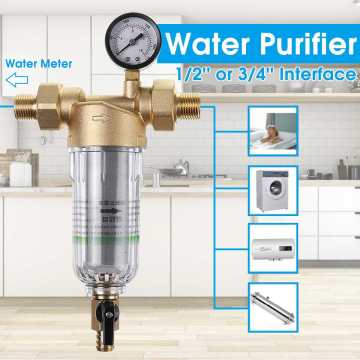 1/2'' or 3/4'' Optional Water Pre Filter System Water Purifier Pre-filter Interface Water Filter Front Filter Backwash Filter