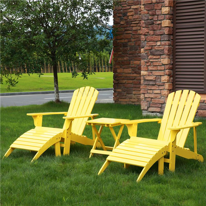 Outdoor Anticorrosive Wood Beach Chair Frog Chair Swimming Pool Balcony Courtyard Leisure Lounge Chair Solid Wood Park Chair Laz