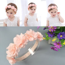 2019 New Lace Flower Kids Baby Girl Toddler Headband Hair Band Headwear Accessories Lace Flower Headband Baby Photo Props