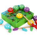 Baby Wooden Montessori Toys Magnetic Fishing Toys Mushroom Forest Catch Worm Game Educational Puzzle Toys For Children Girl Gift
