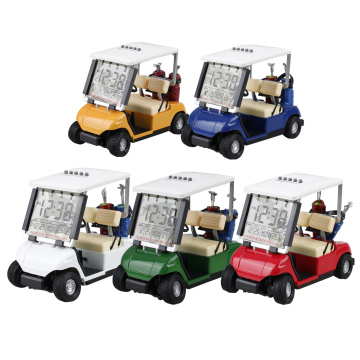 KOFULL Mini Golf Cart Clock Desk Decoration Novelty Gift Set LCD Display Calendar