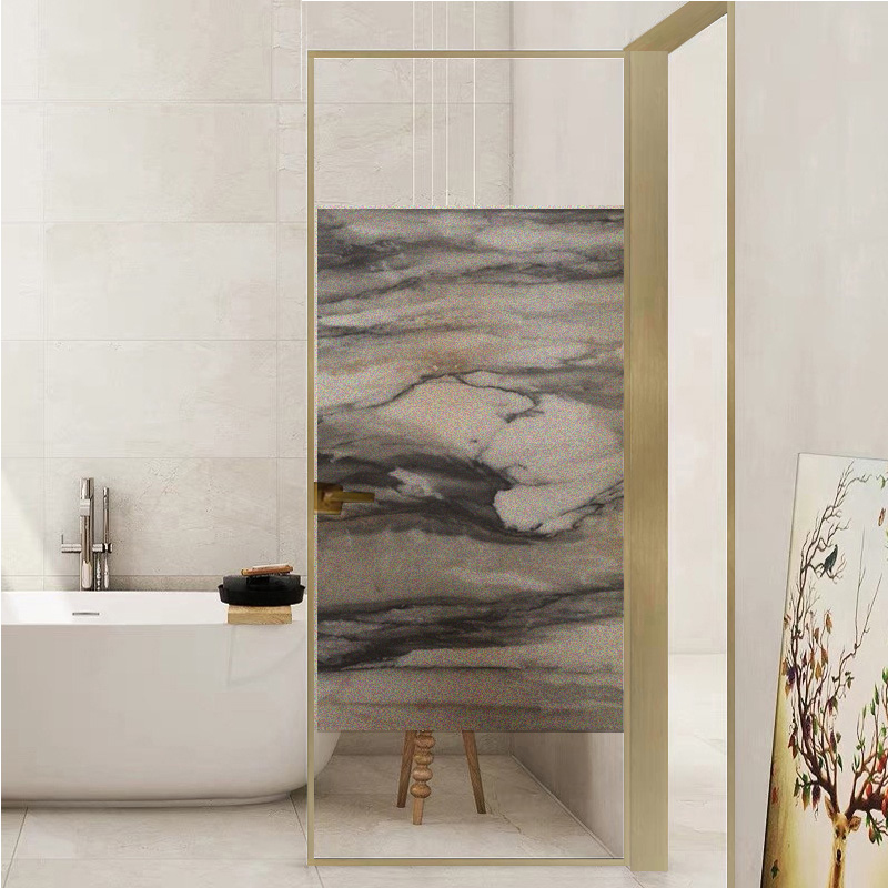 Custom Size Glass Film Electrostatic Private Decorative Drop-Shipping Foil For Kitchen Bathroom Living Room Marble pattern