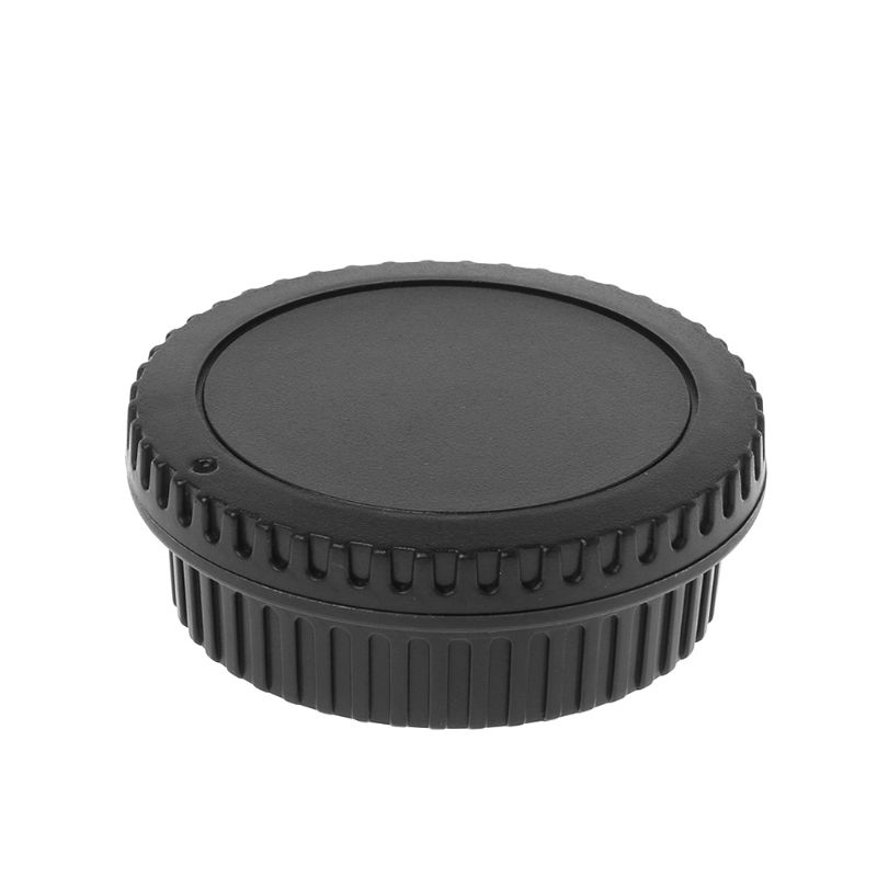 Rear Lens Body Cap Camera Cover Set Dust Screw Mount Protection Plastic Black Replacement for Canon EOS EF EFS 5DII 6D