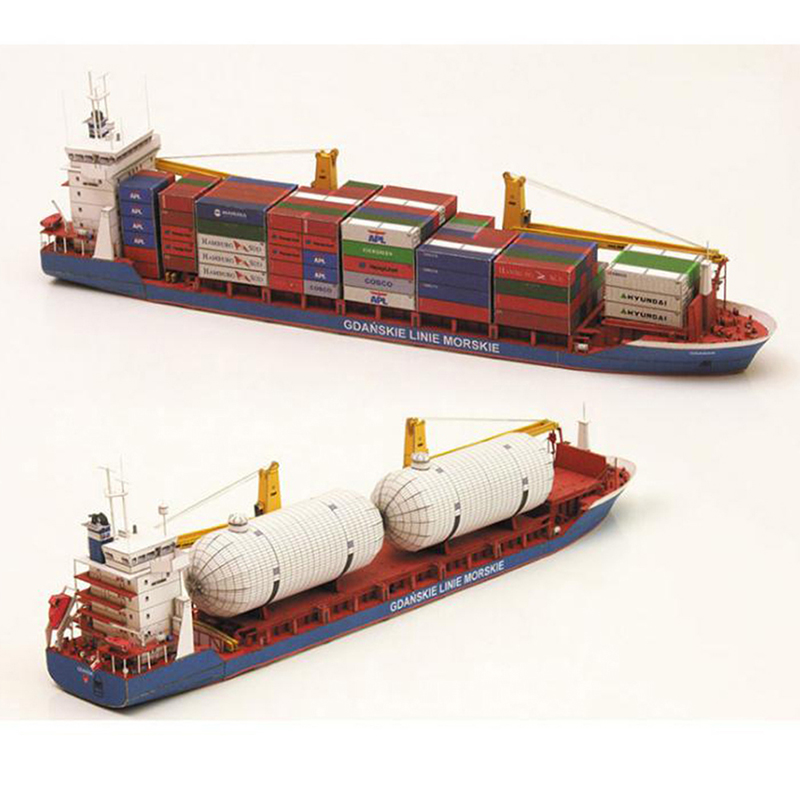 New 1:400 Gdansk Cargo Ship DIY Handcraft 3D Paper Card Model Sets MYPANDA