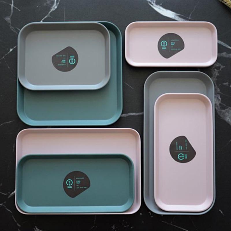 Nordic Geometric Storage Trays Tea Breakfast Bread Tray Cake Fruit Plate Tray Decor Jewelry Display Home Organizer Serving Tray