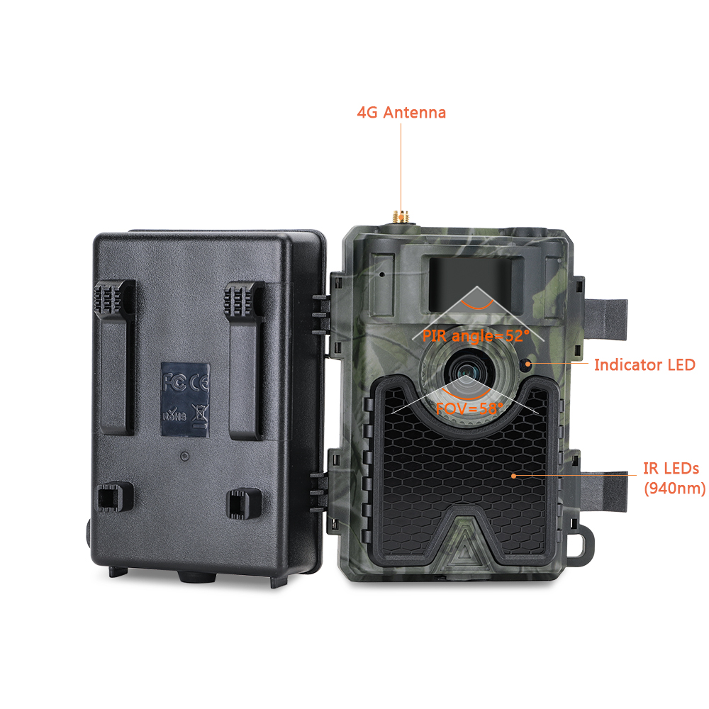 WingHome 480Ace 4G Hunting Trail Camera 24MP HD Cloud APP Cameras 940nm IR Forest Wildife Game Camera with Cloud system GPS APP