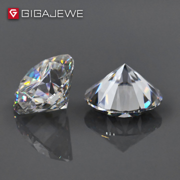 GIGAJEWE D VVS1 0.2-0.4ct 3.5-4.5mm Round Excellent Cut Moissanite Loose Diamond Test Passed Lab Gem For Jewelry Making