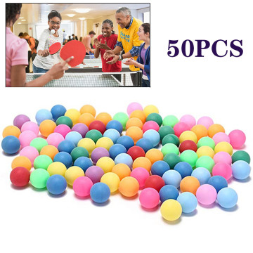 50pcs/pack Colored Ping Pong Balls 40mm 2.4g Entertainment Table Tennis Balls Mixed Colors For Game Activity Mix Color #j1p