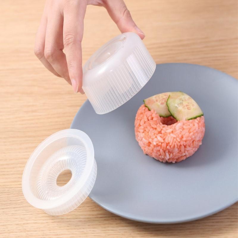 Cartoon Sushi Mold Children Donut-shaped Rice Ball Mould Sandwich DIY Tool Kitchen Accessori Cute Rice Roll Mold Rice Ball Maker