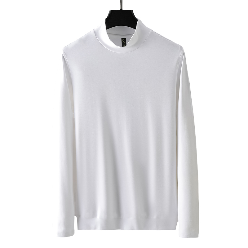 Ultra Soft Undershirt Men Long Sleeve Black 2020 Autumn Turtleneck Underwear For Male cotton Modal Viscose Basic Tops Tees White