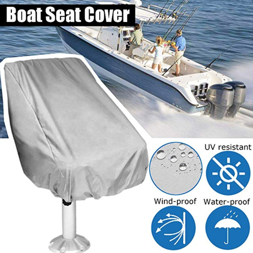 UV Resistant Furniture Outdoor Boat Seat Cover Helmsman Ship Protection Dust Elastic Closure Foldable Waterproof Yacht Fishing