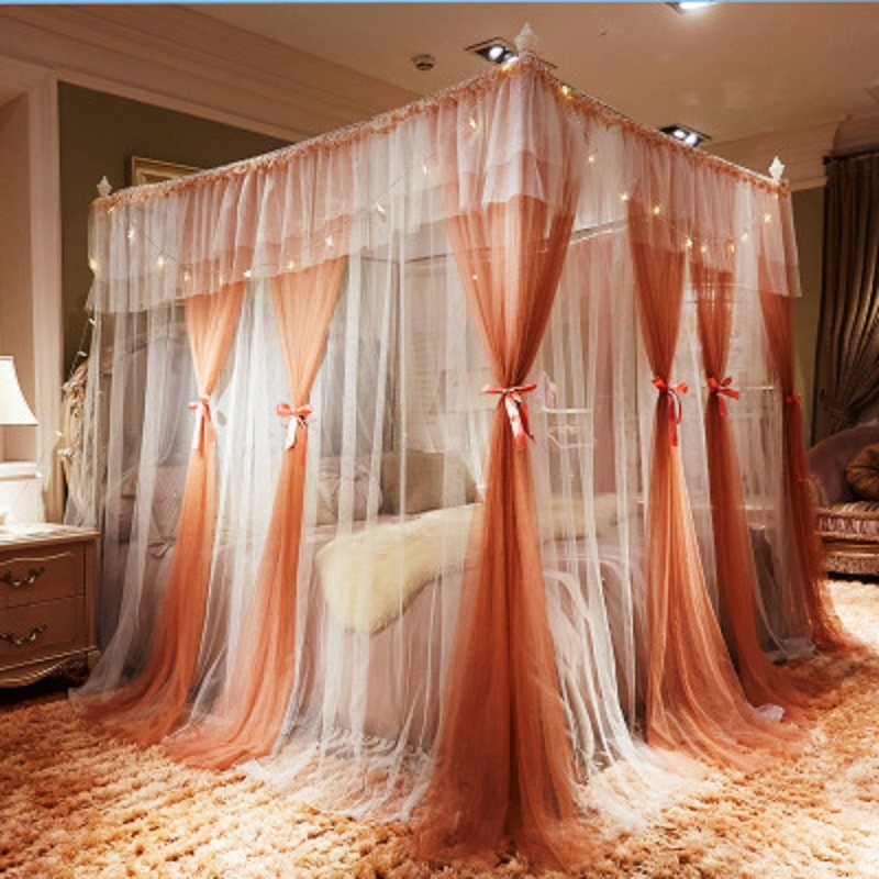 2020 NEW Square Mosquito Net Lace Bed Mosquito Insect Netting Mesh Canopy Princess Size Bedding Net Dropshipping