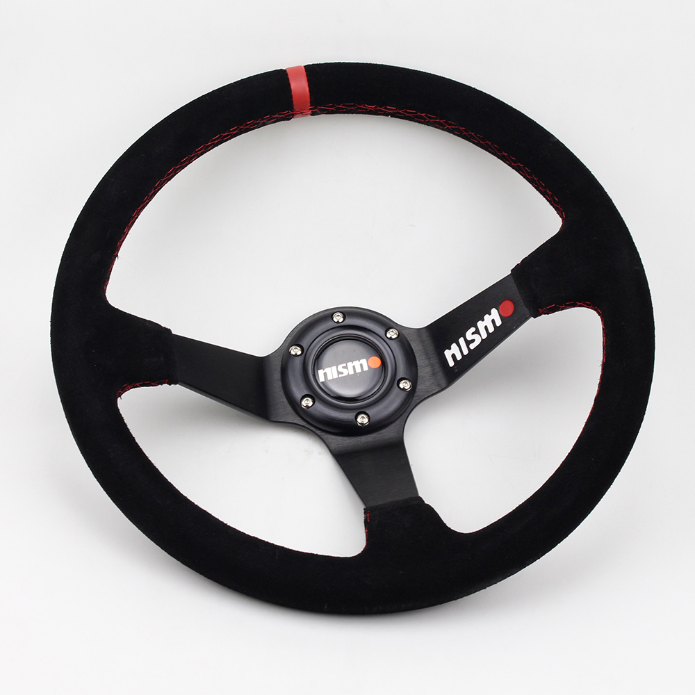 Deep Racing Steering Wheel 14inch 350mm Universal Car Rally Drift Suede Sport Steering Wheel