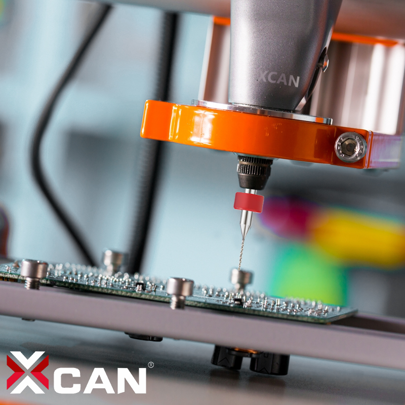 XCAN 10Pcs 1.5mm Import Mini PCB Drill Bits For Print Circuit Board Sharpening Drill Bits Carbide CNC Drilling Bit Set