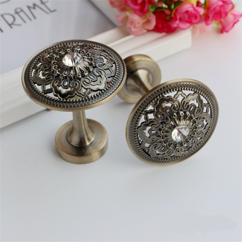 Rhinestone Flower Curtain Tie Back Wall Hooks Zinc Alloy Tieback Holders Hat Coat Robe Hanger Accessories Home Decor