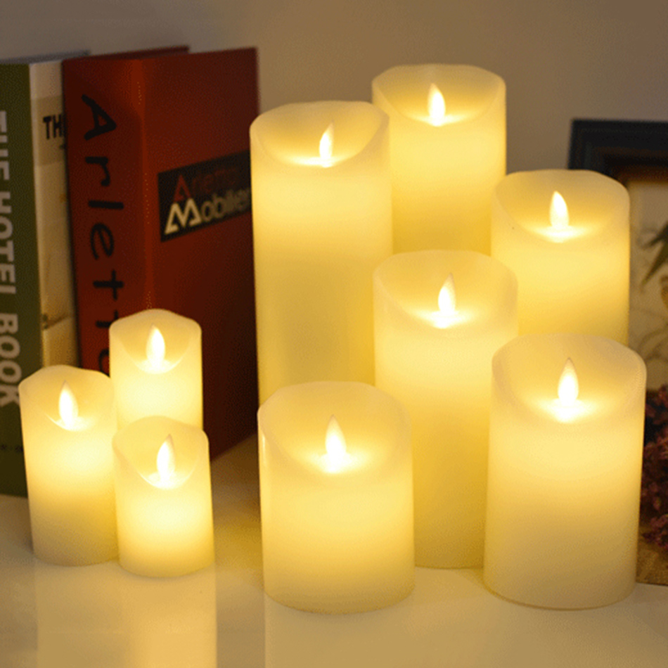 Battery Operated Led Candle Made By Paraffin Wax,Christmas Flameless Led Wax Candle Lamp Decorative,Home Room/Wedding Decoration