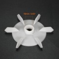Uxcell 1Pcs 120x15mm/140x16mm/140x18mm/148x20mm D Shaft Replacement White Plastic 6/12 Impeller Motor Fan Vane for Home DIY