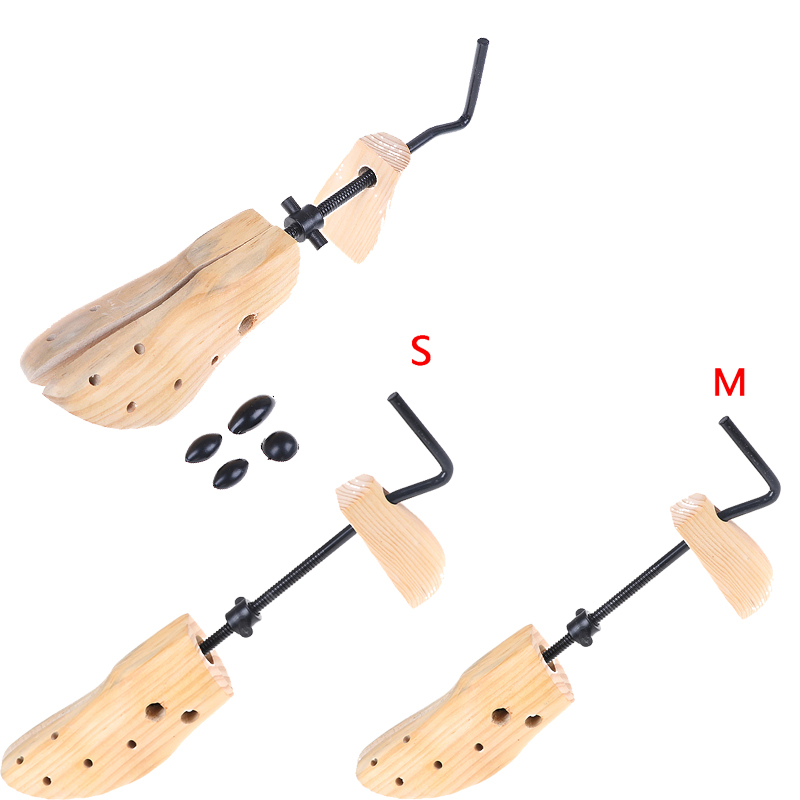 1 Piece Shoe Stretcher Wooden Shoes Tree Shaper Rack,Wood Adjustable Flats Pumps Boots Expander Trees Size S/M Man Women