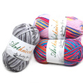 12Pcs Fancy Yarn Mix Colors Melange Thread Strings Cotton Blended Yarn Beautiful for Hand Knitting Sweater