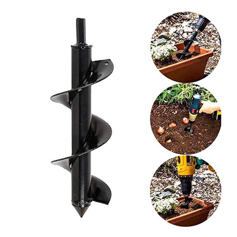QUK Yard Garden Earth Land Digging Holes Drill Bit Tool Farm Planting Auger Digging Spiral Bit Electric Hammer and Water Borer