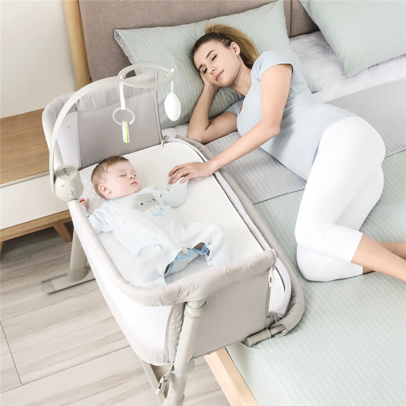 Baby Care Bed Furniture With Bedbell Portable Infant Travel Sleeper Cot Sleeper Breathable Folding Crib Toddler Cradle