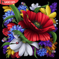 HUACAN Floral Diamond Mosaic Full Display 5d Diamond Painting Square New Arrival Flower Handicraft Picture Of Rhinestones