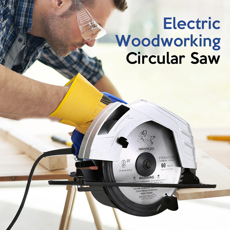 Electric Woodworking Circular Saw 1500W 7 inch 60mm Multi-function Cutting Machine Household Small Flip Saw Circular